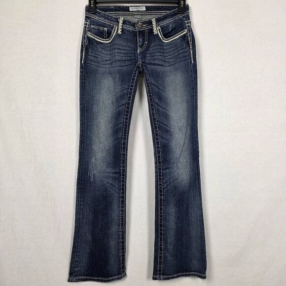 Daytrip Leo Bootcut Jeans Women’s 26R Dark Wash - Picture 1 of 9
